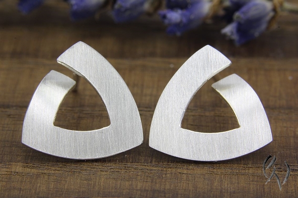 Ohrstecker Silber, Triangel